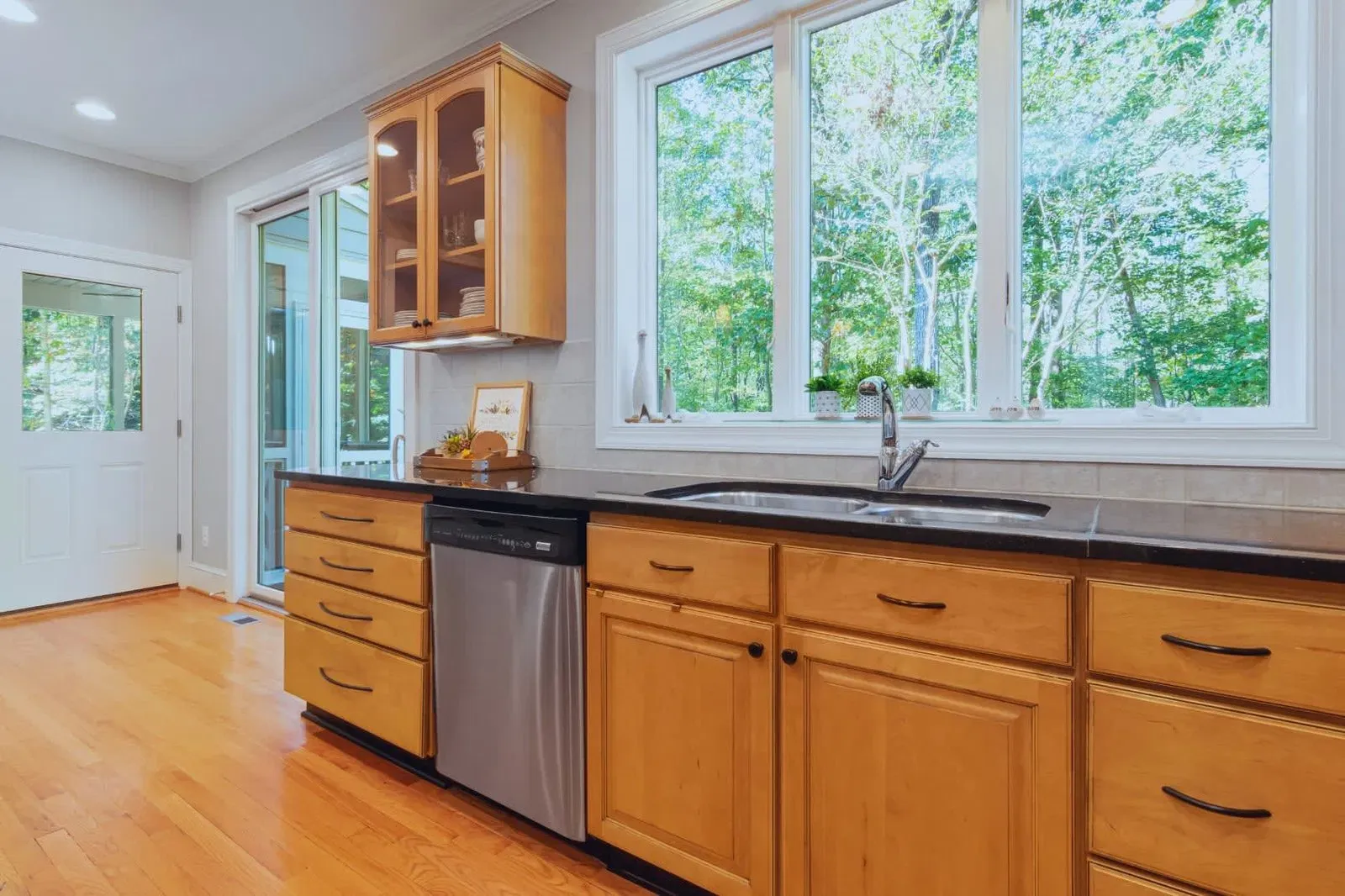Warm, tidy kitchen ready for a fresh start